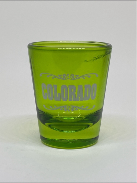 Unbranded Other - Colorado Green Glass Shot Glass